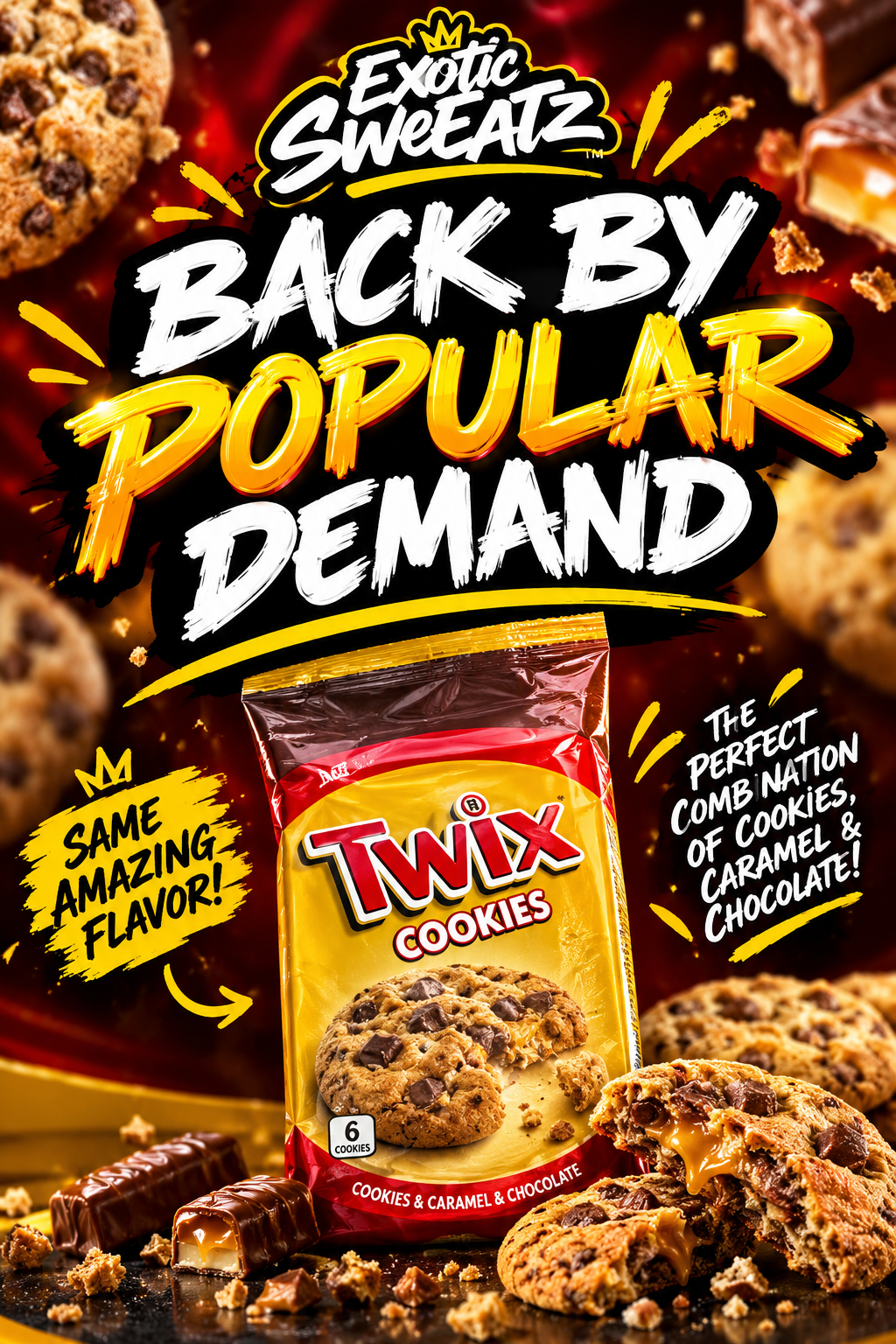 NEW Twix Caramel Centre Cookies - ENGLAND