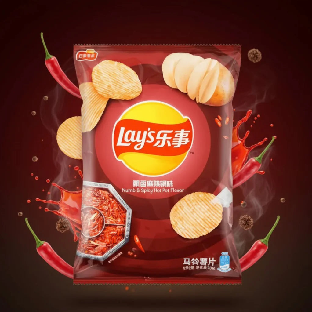 Lay's Numb & Spicy Hot Pot Flavor Chips, 70g